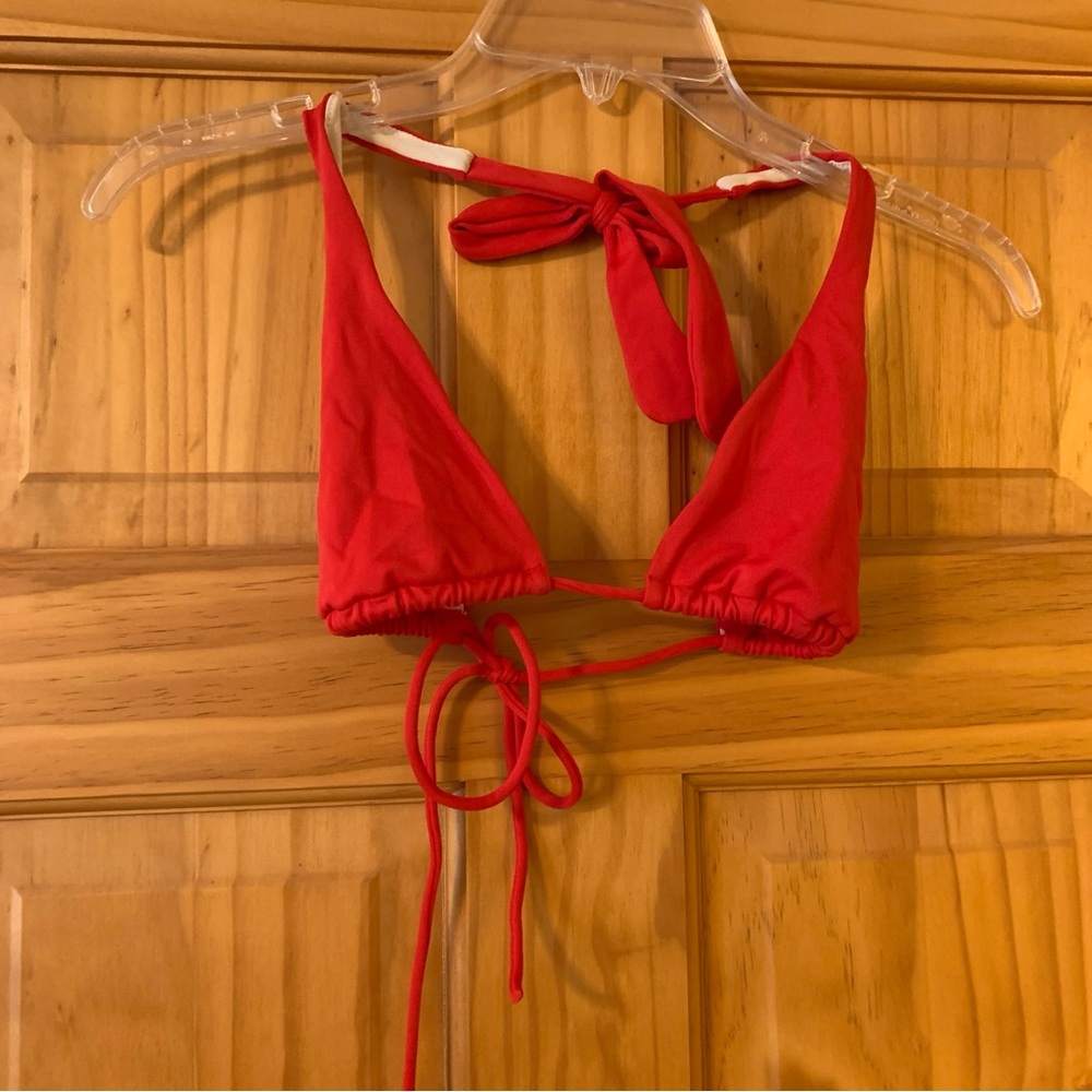 Victoria's Secret Red Triangle Bikini Top